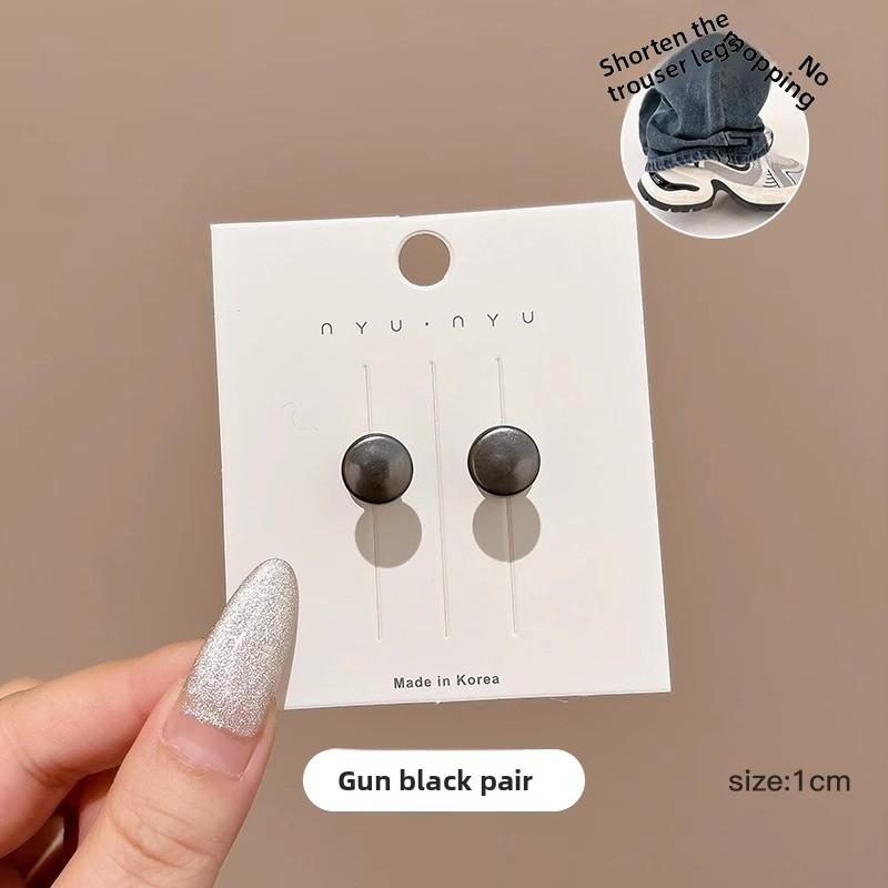 1 Pair Invisible Trouser Leg Shortening Artifact Trouser Leg Anti-drag Adjustment Buckle No-seam Closing Fixed Clip Edge Buckle