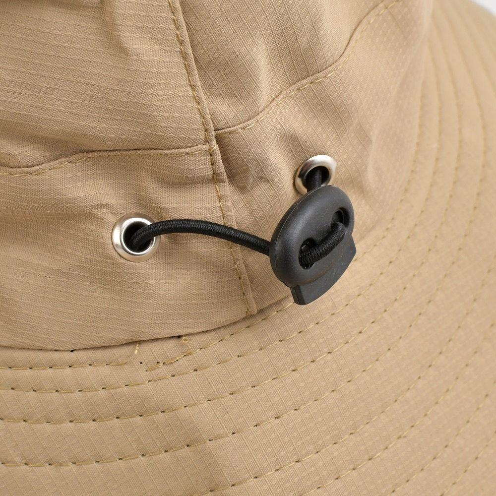 Hiking Wide Brim Sun Hat Waterproof Drawstring Bucket Hat Fashion Men's and Women's Hat  Outdoor