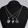 Hollowed Vortex Necklace Gothic Metal Chain Jewelry New Spiral Pendant Necklace  Gifts