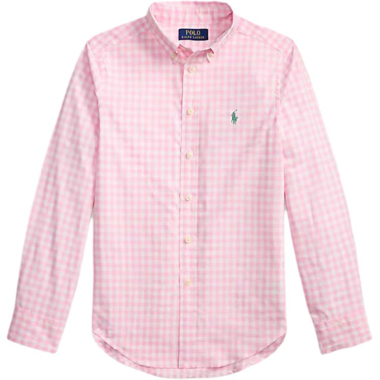 

Polo Ralph Lauren Повседневная рубашка Ss26 Клетка Маленький Пони Вышивка Пуговицы Длинный рукав Детские топы 323862260-504 L