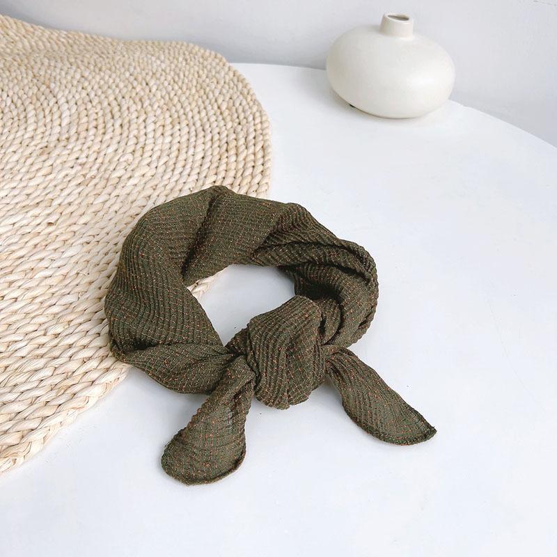 65*65cm Small Square Scarf Neck Protection Versatile Women Soft Hair Scarf Square Handkerchief Ladies Foulard Hijab