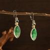 Exquisite ladies' Gun Black Green Pendant Earrings Suitable For Princess Parties Weddings Engagements Christmas Jewelry