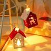 Christmas Wooden House LED String Light Xmas Tree Hanging Ornament 2025 Christmas Decoration For Home Kids New Year Gift Navidad