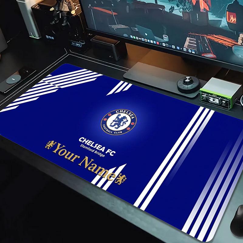 Chelsea F Custom Name Large Size Mouse Pad Large Gaming Table Cushion Non-slip Laptop Tablet Big Mousepad XXL Mat Mini PC Playmat With Lock Edge