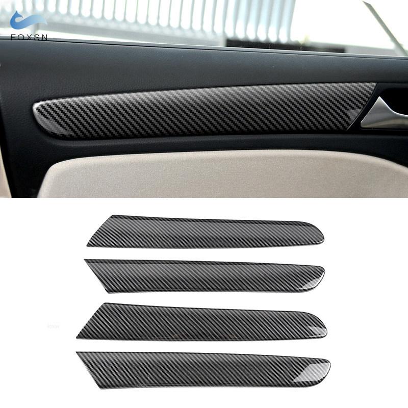

Для VW Golf 6 MK6 2008-2013 4 шт. ABS Текстура Углеродного Волокна Накладки на Панели Дверных Окон Салона Автомобиля Защитная Отделка