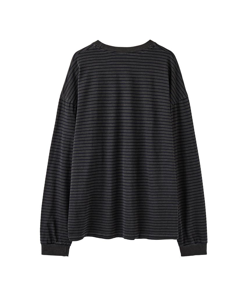 AREUBAN Dusty Overdyed Crop Long Sleeve_Dusty Charcoal