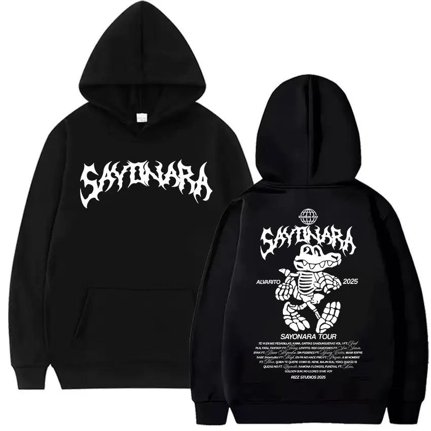 Álvaro Díaz Sayonara Morado Graphic Printed Hoodie Men Women Oversized Streetwear Y2k Hip Hop Harajuku Pullover Tracksuit Female Male Clothing