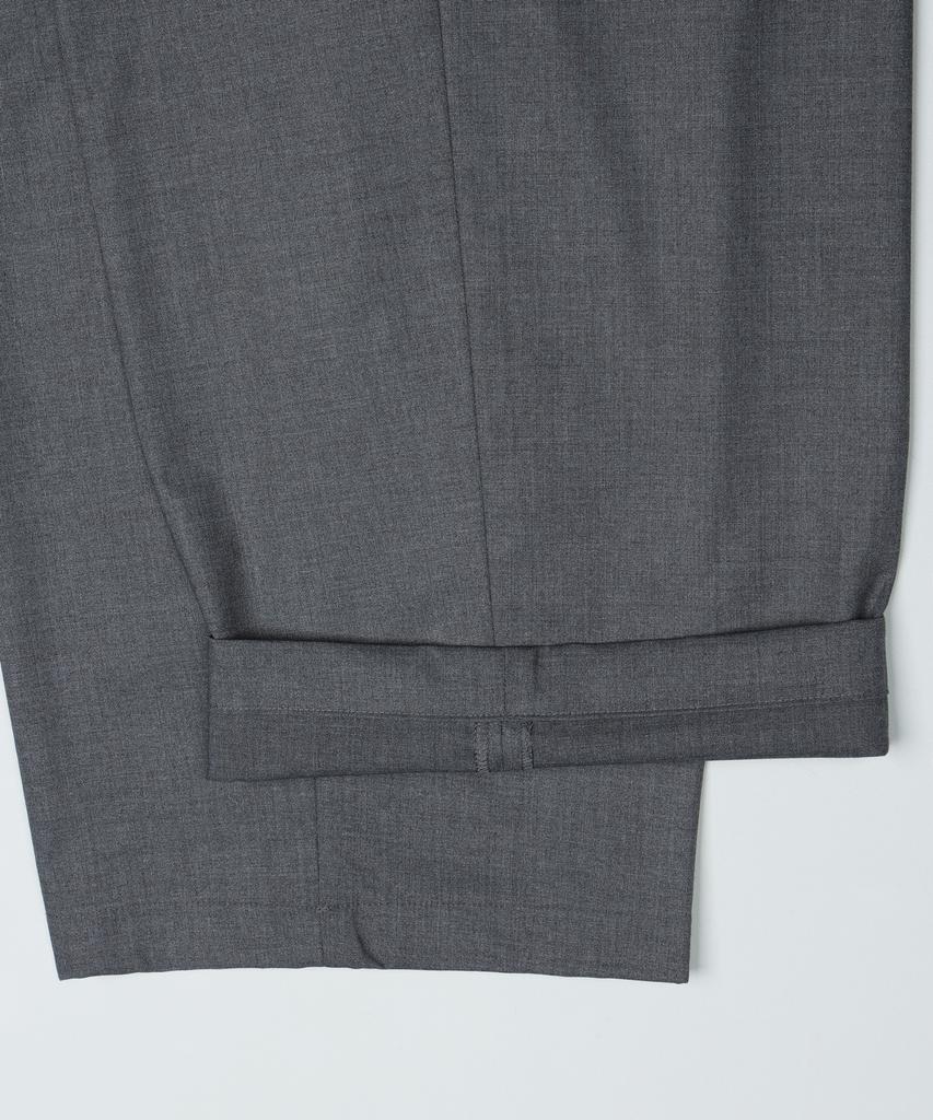 PRAIRIE Essential Double-Pleat Wide Slacks (Gray)