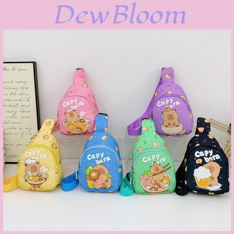 Cute Cartoon Capybara Childrens Shoulder Bag With Polyester Lining For Kindergarten And Play