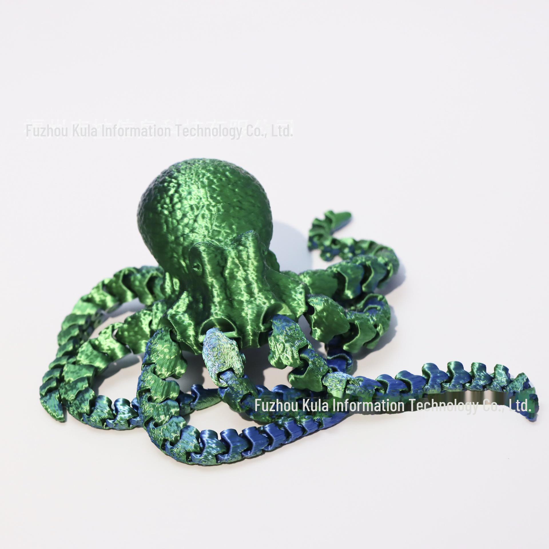 3D-печатная подвижная игрушка-осьминог - большой кальмар для аквариума, украшение