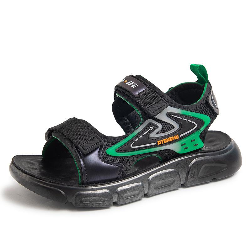 

Boys Sandals Summer Polyurethane Lightweight Children s Beach Shoes Little Boys Soft Sole Velcro Student Classmate Versatile 31 yards inner length 19.5CM