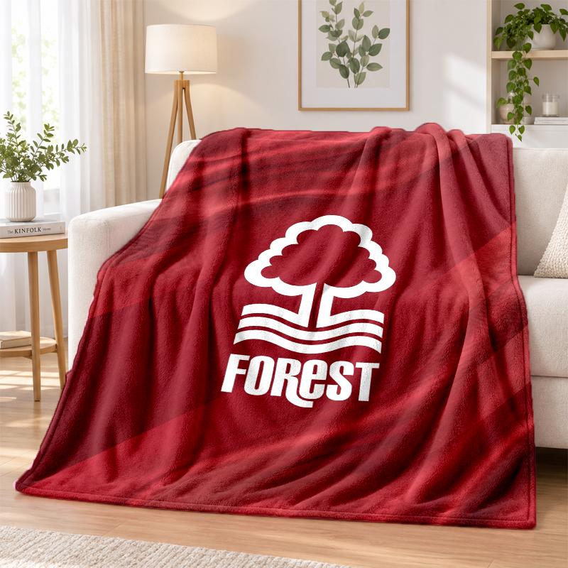 Nottingham Forest Printed Flannel Blanket Warm Comfort Bed Throw For Indoor Home Decoration