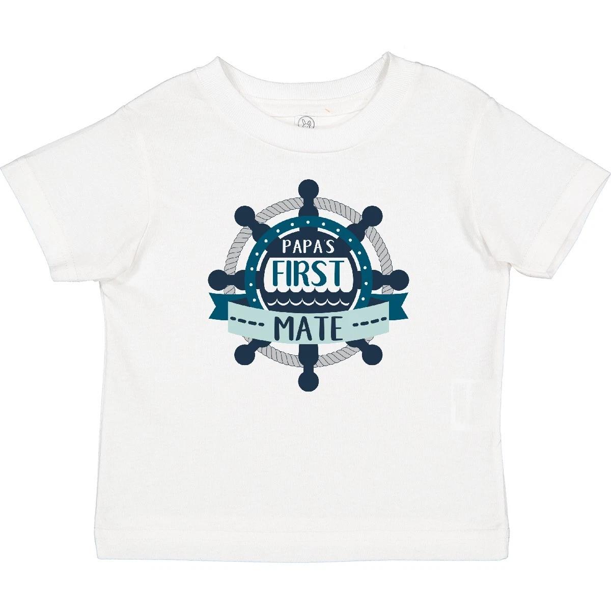 Inktastic Papa s First Mate Baby T-Shirt Lake Captain Fathers Day Dad Beach Boat 120