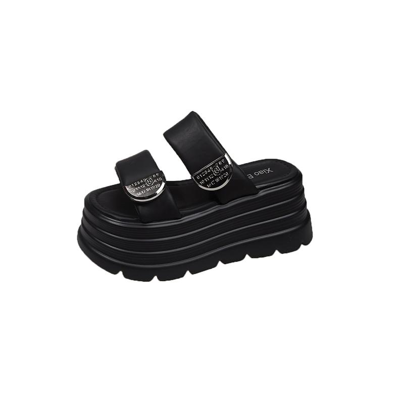 Fashion Fashion Summer Women Sandals Peep-toe Wedge Platform Sneakers Woman 8CM Heels Thick Bottom Sandal New Casual Beach Flip Flops