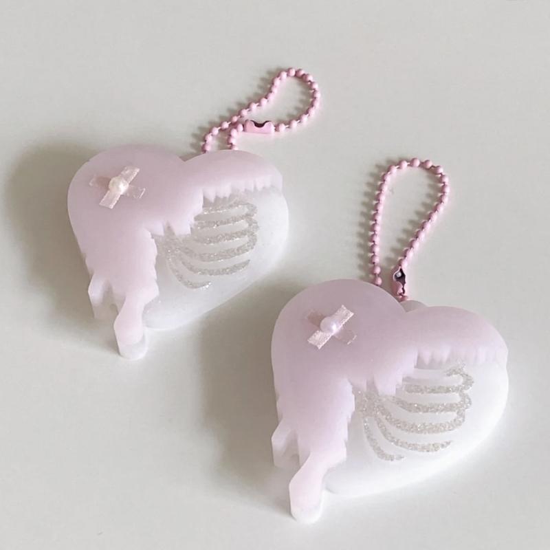 11-styles Love- Keychain Combination Ornament Mold Epoxy Resin Jewelry Mold Resin Casting Pendant Mold Suitable for Diy