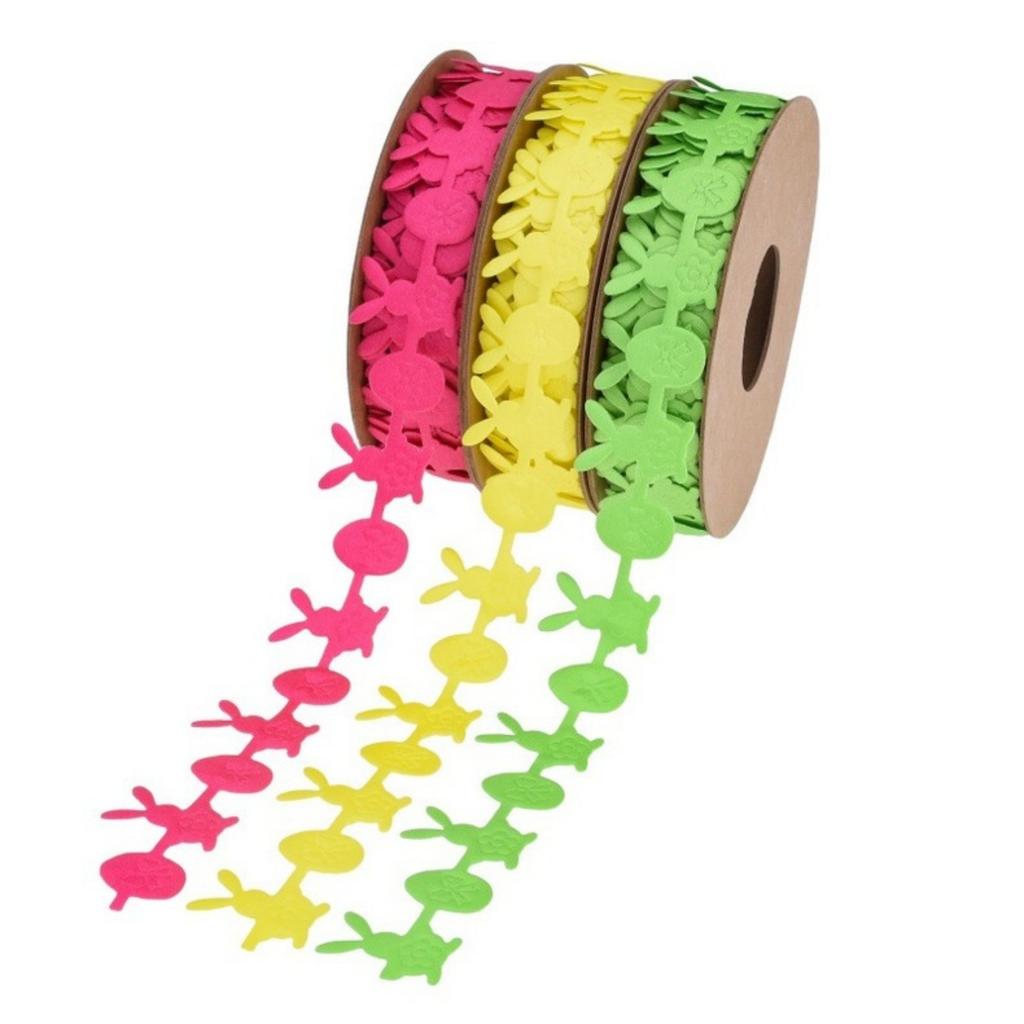 2*1000cm Easter Carrot  Easter Egg Ribbons For Gift Wrapping, Bow-making Materials, Spring Fabric Ribbons
