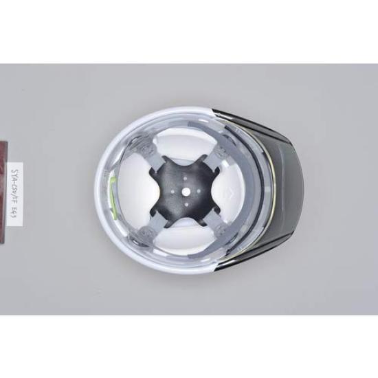 DIC Plastic Helmet with Transparent Protective Shield and Styrofoam Liner Vents, Visor, Face, SYA-CSV-SFE-K9A-A-YE-S