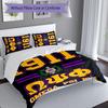 3pcs Omega Psi Phi logo1 pattern bedding set duvet cover set includes duvet cover &pillowcases, perfect all season bedroom decoration & gift