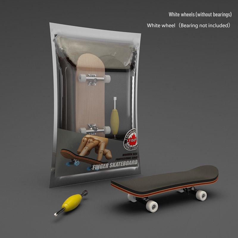

Five-Layer Maple Finger Skateboard with Alloy Wheels