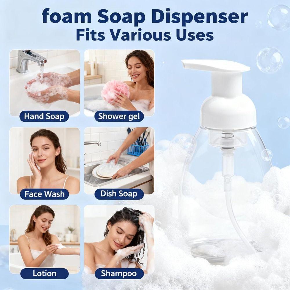 Plastic Empty Bottle Clear Foam Bottle Portable Empty Soap Bottle Cosmetics Packaging