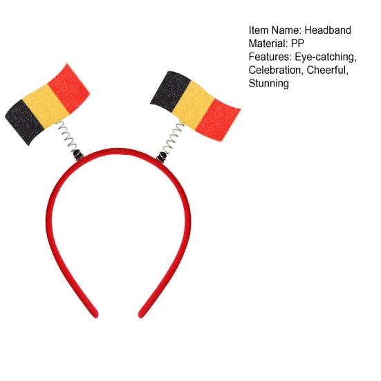 Football Headband for Women Men Soccer Cheering National Flag Hairband Game