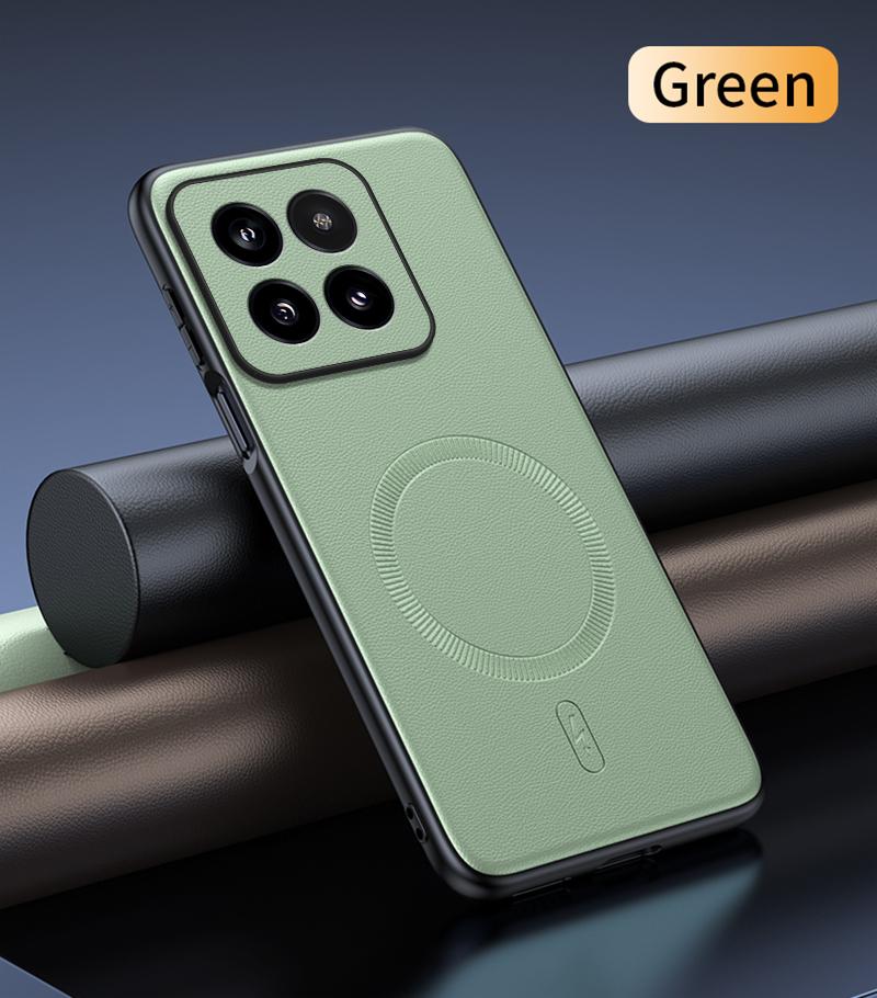 For Xiaomi 14 Pro Case Magnetic Leather Shield Cover For Xiaomi 14 Pro High Quality Anti-Fingerprint Non-Slip PC+TPU
