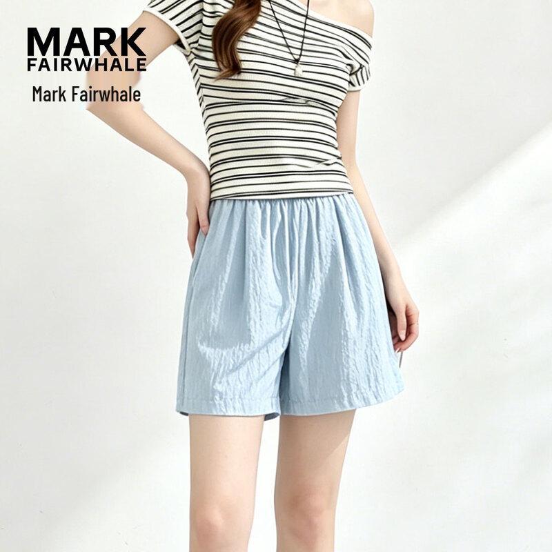 Mark Fairwhale Women s Pleated High-Waist Drape Shorts L