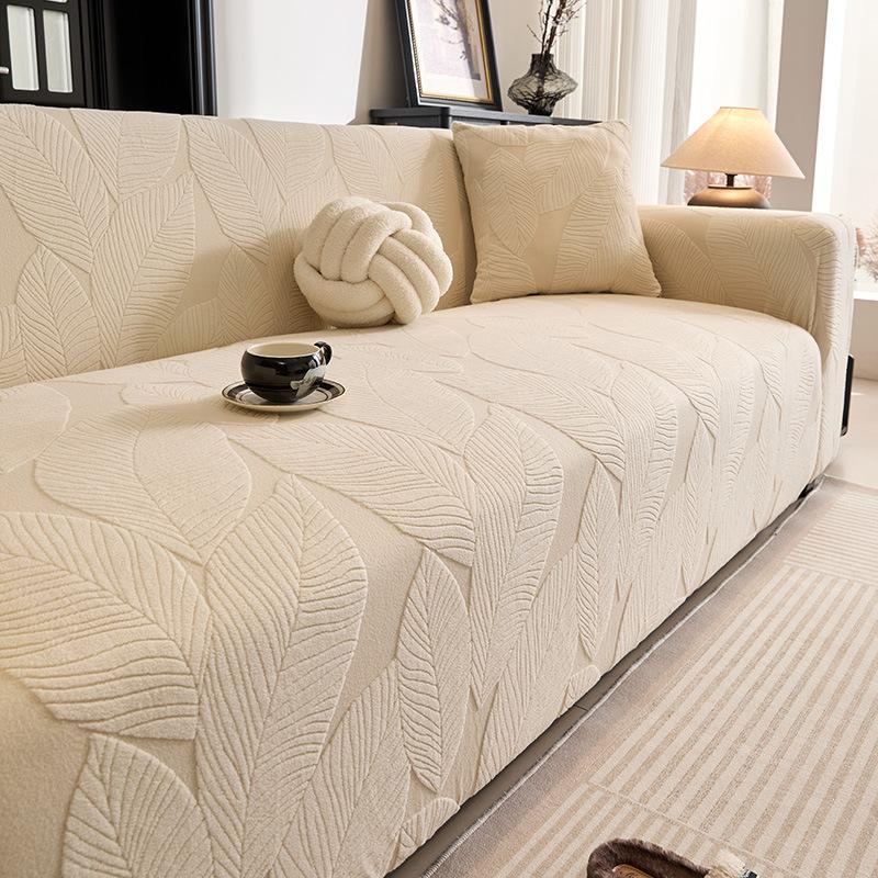 Simple Style Polar Fleece Sofa Cover New Four Season Universal Fixed Anti Slip Sofa Cover
