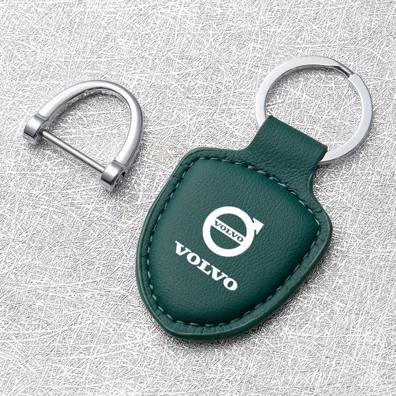 

Leather Car Emblem Key Chain Ring Holder For Volvo RDesign XC90 XC60 S60 XC40 V60 V50 S40 XC70 C30 S70 Auto Keychain Accessories