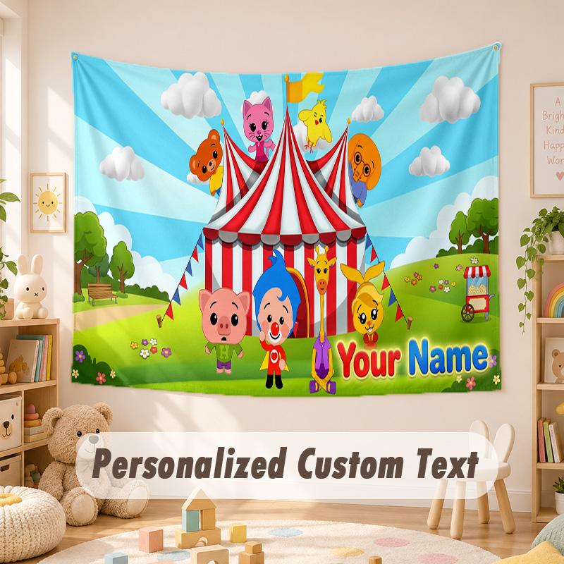 Custom Name Text Tapestry,El Payaso Plim Plim Boho Wall Hanging, Decorative Backdrop Tapestry For Room
