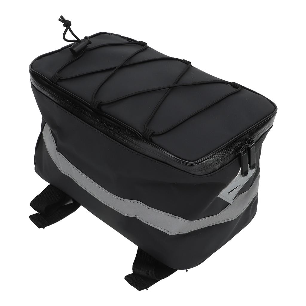 Bike Rear Rack Bag Waterproof Reflective Large Capacity Bicycle Back Rack Carrier with Rain Cover
