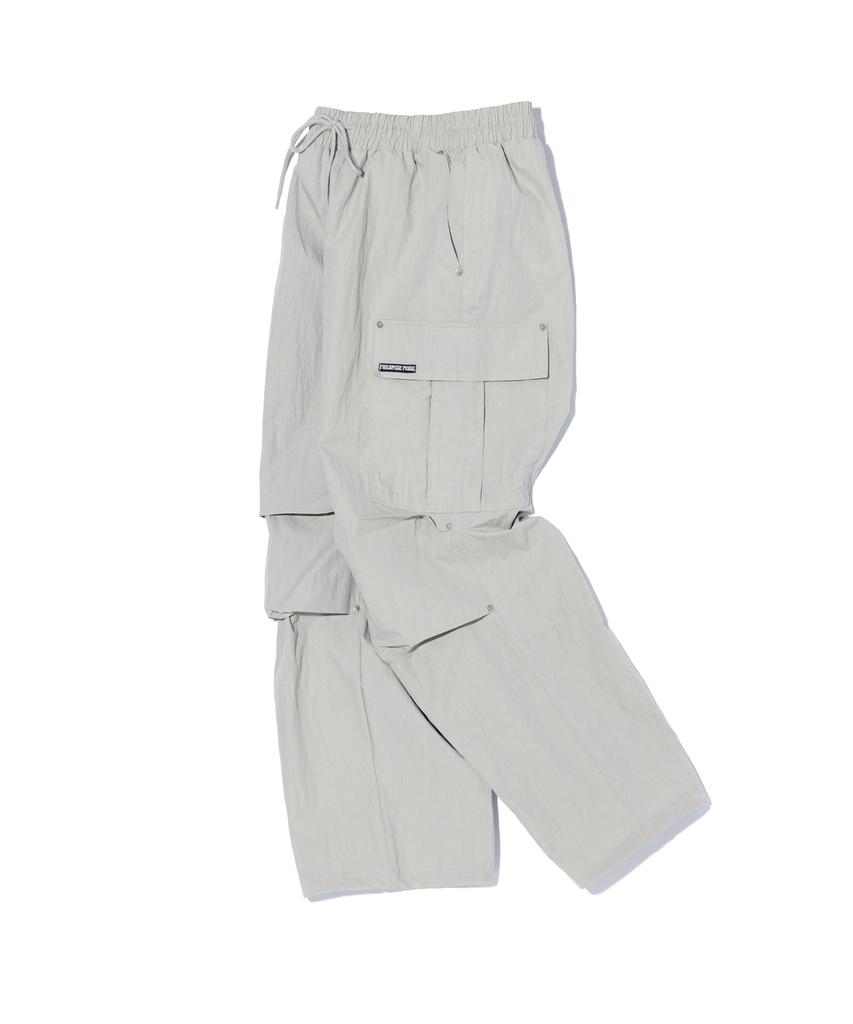 Nagwonpeongkeu Pigment Washed Parachute Pants [Silver Gray]