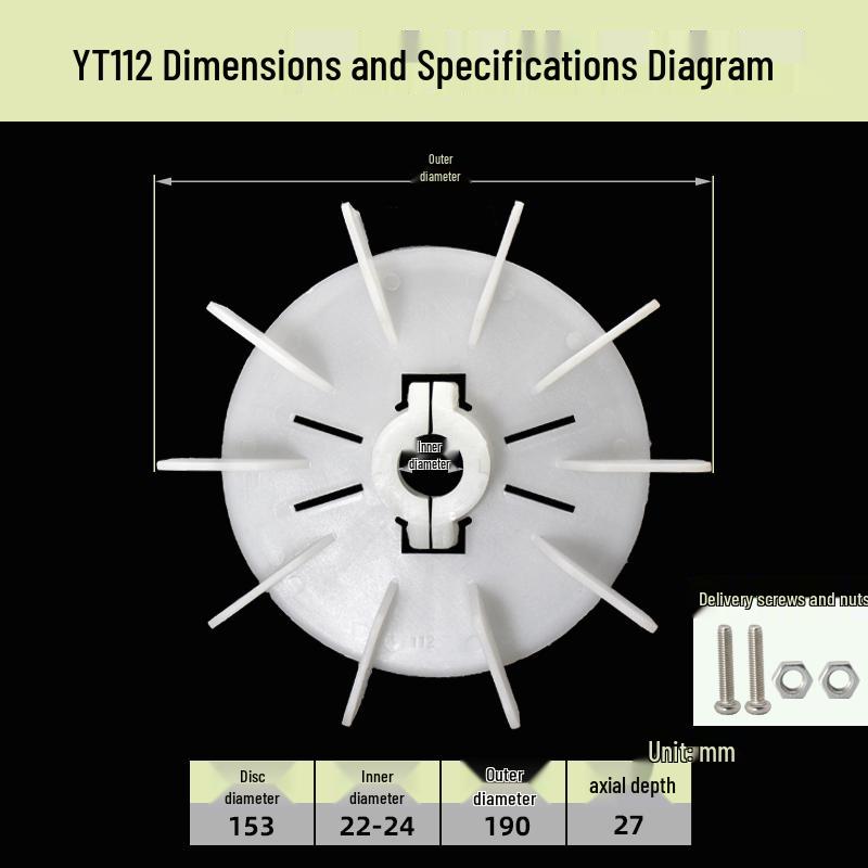 Selbstanziehendes Kühlgebläseblatt YT63-160 für Elektromotoren