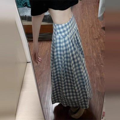 Petite koreanischer Karree High-Waist A-Linien Faltenrock für Damen - Herbstkollektion 2026