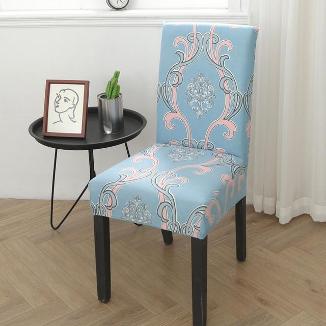 Spandex Chair Covers Printed Dining Room Stretch Seat Cover Chair Protective Case For Restaurant Banquet Kitchen Hotel