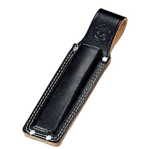 Kozuchi Black Leather Chisel Case, 1 inch, with Gusset, Double-Stitched, for Thick Materials, SC-11