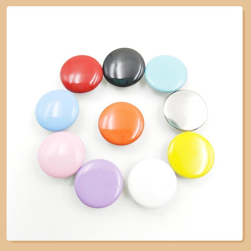 Colorful Five-Prong No-Sew Metal Snap Buttons for Baby and Mother Garments.