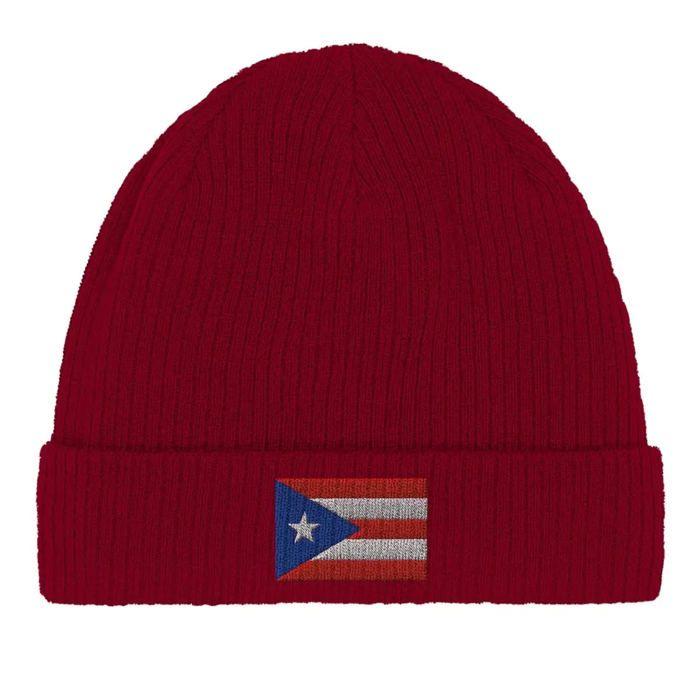 Lue med Puerto Ricos flagg i rødt