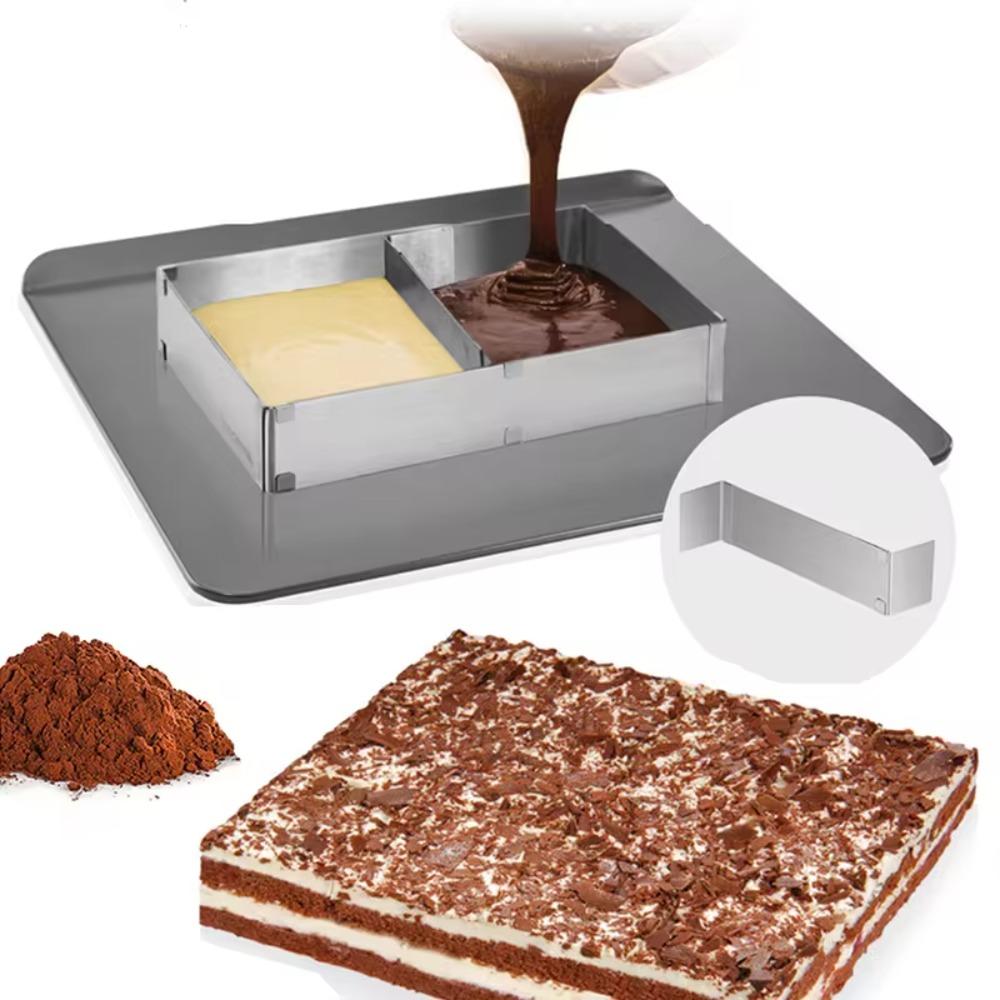 Retractable Adjustable Mousse Cake Ring Rectangle/Square Baking Mold Household Cake Mold  Dough