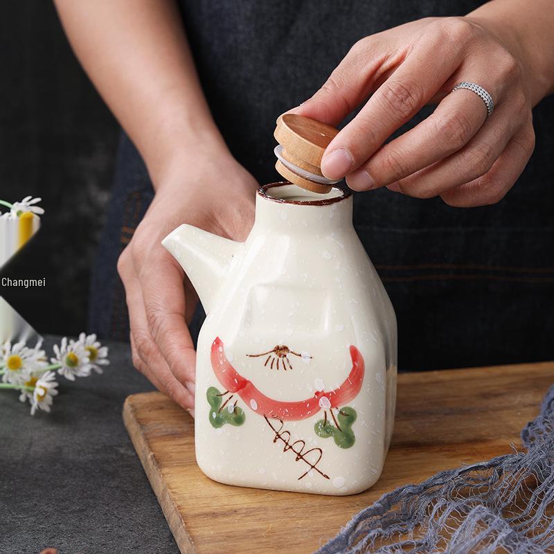 Ceramic Oil and Seasoning Bottle for Noodle Shops