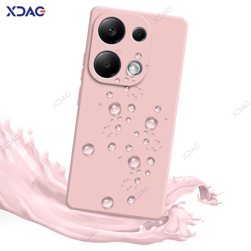 Luxury Square Liquid Silicone Cases for Xiaomi POCO M6 Pro 4G POCOM6Pro 6.67" MTK G99 Ultra 360 Soft Phone Armor Cover