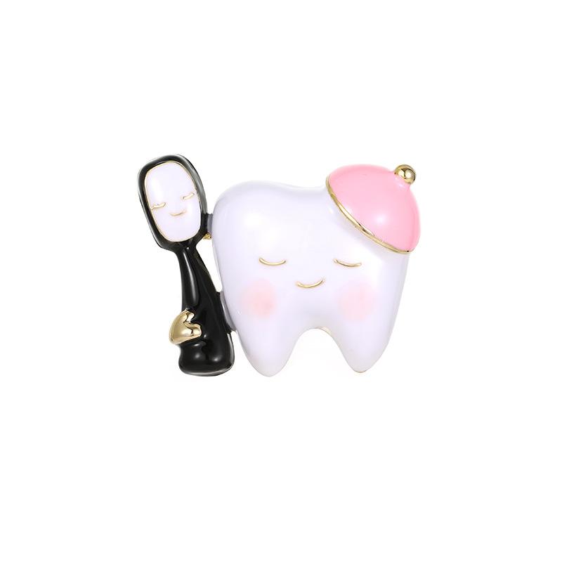 Kreatives Design, Kleine Zähne Brosche, Weibliche Niedliche Cartoon Korsage, Hochwertige Exquisite Anstecknadel, Personalisierter Temperament mit Accessoires