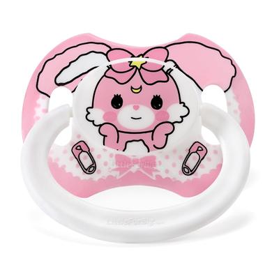 LittleForBig Adult Pacifier, New Model 2nd Generation with Lid [Baby Rabbit] Rabbit, Pink