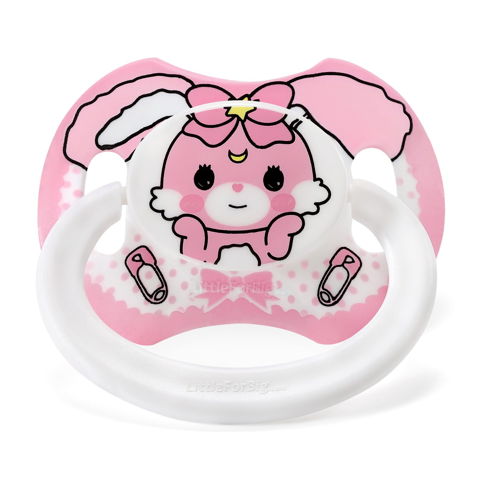 

LittleForBig Adult New Model 2nd Generation with Lid Pink Pacifier, [Baby Rabbit] Rabbit, розовый