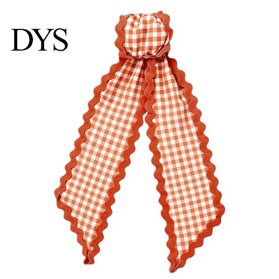 Harvest Party Decor Fall Scalloped Wreath Sash for Front Door, 55 Inch Plaid Gingham Autumn Wedding Ornament Thanksgiving Ribbon Yard Porch