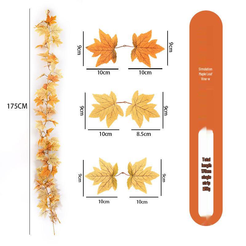 Artificial Maple Leaf Rattan Home Decor: Scenic Atmosphere Arrangement