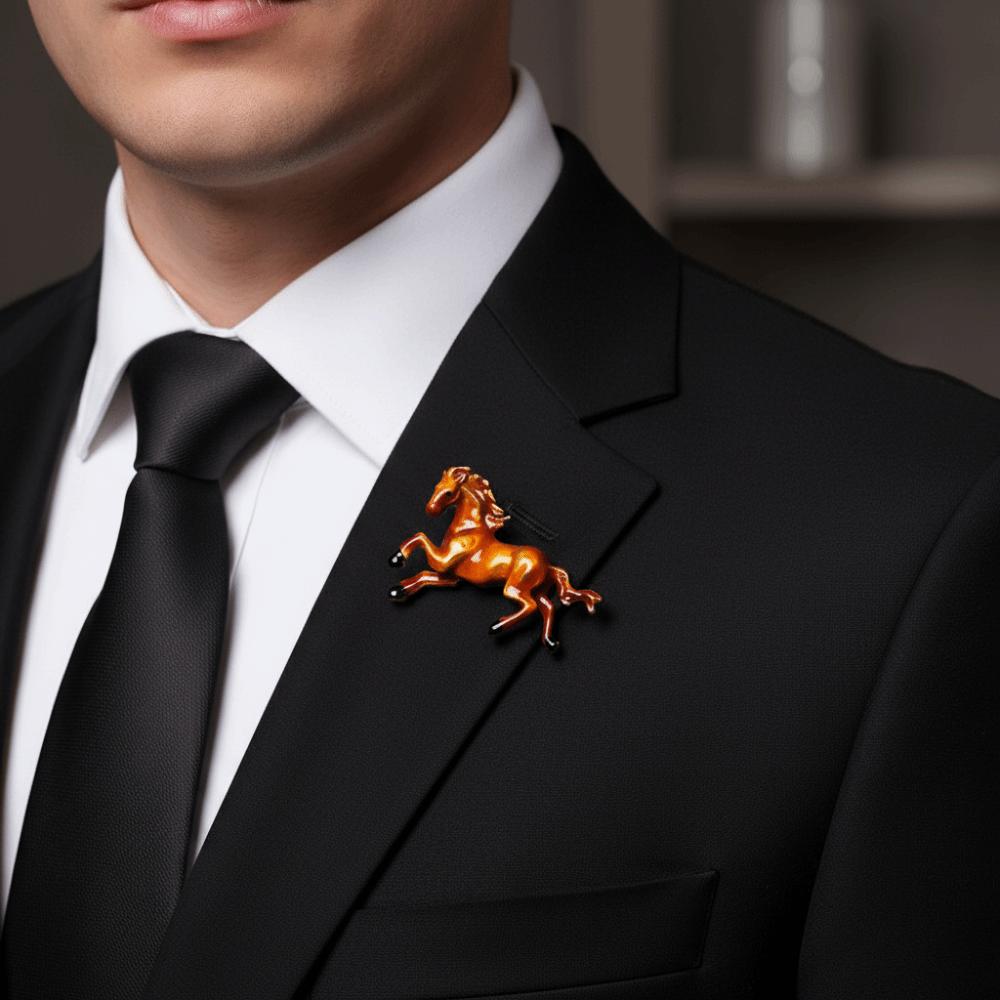 Rhinestone Horse Brooches Lapel Pins Brooch Pins New Running Horse Brooch  Jewelry Accessories