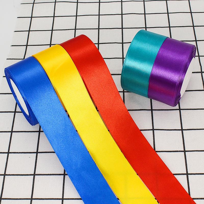 25Yards/Roll 40mm Silk Satin Ribbons for Clothing Satin Fabric Crafts Bow Handmade Gift Wrap Party Wedding DIY Decorative