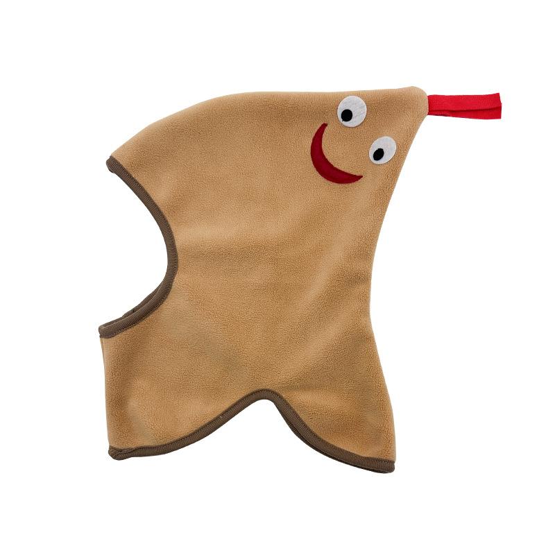 

Autumn and winter children s super cute cock hat warm thickened velvet ear hat baby hat scarf integrated hat average size