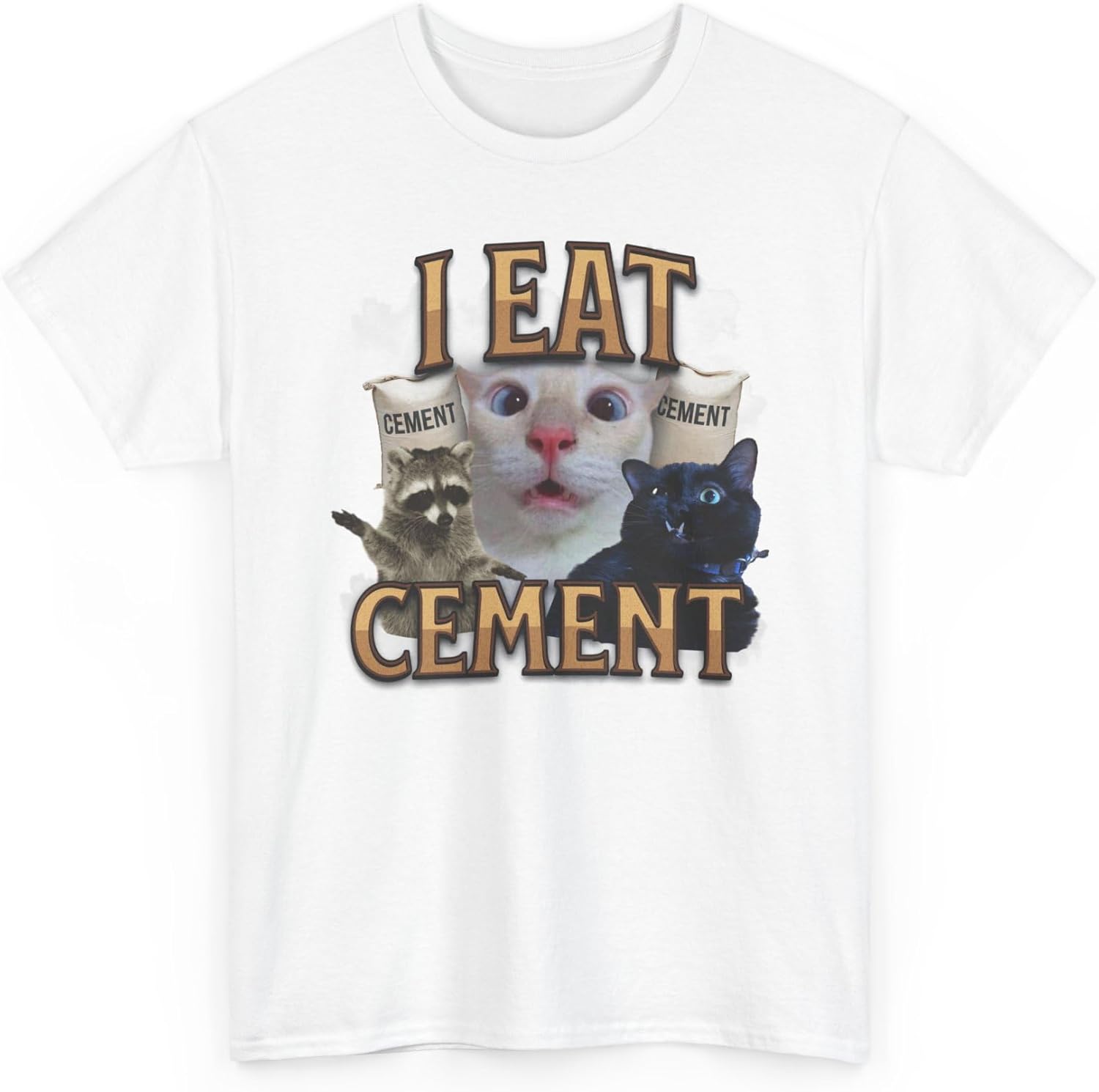 I Eat CeUnisext Funny Cat Meme TShirt Casual Loose Streetwear TShirts Unisex Gifts Graphic Tee Camiseta Hombre Women Clothes S